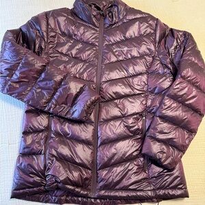 Eddie Bauer Deep Purple Packable Down Jacket size Large